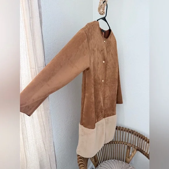 Zara WB Collection Suede and Faux Fur Jacket - Picture 3 of 8